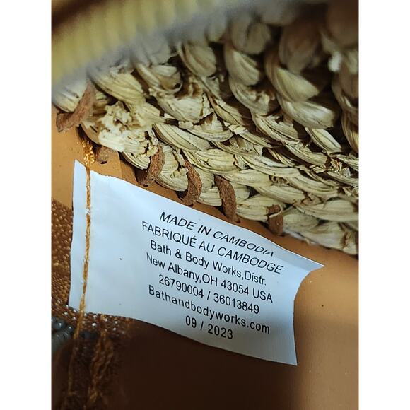 Bath & Body Works STRAW CROSSBODY Cosmetic or Beach Bag Boho Style - Picture 6 of 10